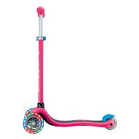 Koloběžka Globber Primo Lights 3-kolečka, fuchsiová růžová