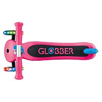 Koloběžka Globber Primo Lights 3-kolečka, fuchsiová růžová