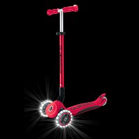 Koloběžka Globber Elite Lights 3-kolečka, červená