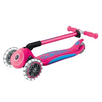Koloběžka Globber Elite Lights  3-kolečka, fuchsiová