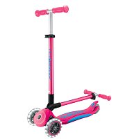 Koloběžka Globber Elite Lights  3-kolečka, fuchsiová