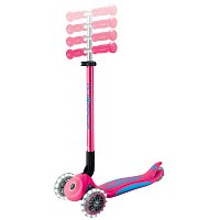 Koloběžka Globber Elite Lights  3-kolečka, fuchsiová