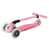 Koloběžka Globber Elite Lights  3-kolečka, pastelově růžová