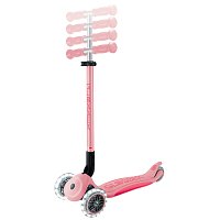 Koloběžka Globber Elite Lights  3-kolečka, pastelově růžová