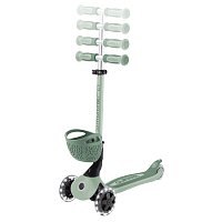Koloběžka Go Up Baby Lights se sedátkem 3 v 1, šalvějová zelená