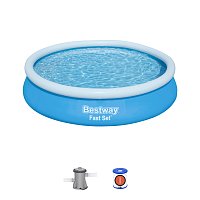 Nadzemní bazén kruhový Fast Set, kartušová filtrace, průměr 3,66m, výška 76cm