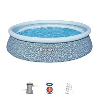Nadzemní bazén kruhový Fast Set, kartušová filtrace, schůdky, průměr 4,57m, výška 1,07m