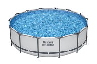 Nadzemní bazén kulatý Steel Pro MAX, kartušová filtrace, schůdky, plachta, 427 x 107 cm