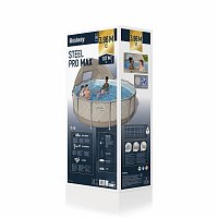 Nadzemní kruhový bazén Steel Pro MAX ™ se sluneční clonou - 107 x 396 cm