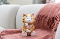 NICI plyš Kočička 20 cm s mládětem 6 cm - Little & Me