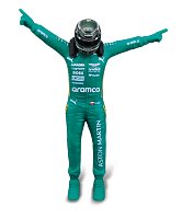 Bburago - RACE Formula F1 s figurkou jezdce, Aston Martin AMR25 (2025) #18 Lance Stroll, 1:24