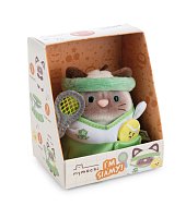 NICI plyš MyMochi Siamská kočka Siamy 8 cm s tenisovým míčkem a kostýmem, dárkové balení