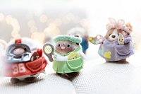 NICI plyš MyMochi Siamská kočka Siamy 8 cm s tenisovým míčkem a kostýmem, dárkové balení