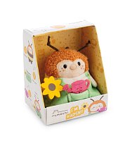 NICI plyš MyMochi Čmelák Hadshi 8 cm s konví a kostýmem zahradníka, dárkové balení
