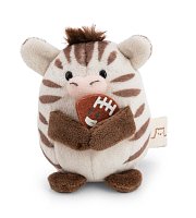 NICI plyš MyMochi Zebra Stripey 8 cm s míčem a kostýmem hráče amercikého fotbalu, dárkové balení