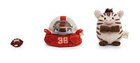 NICI plyš MyMochi Zebra Stripey 8 cm s míčem a kostýmem hráče amercikého fotbalu, dárkové balení