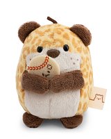 NICI plyš MyMochi Leopard Ichiro 8 cm s míčkem a kostýmem baseballového hráče, dárkové balení