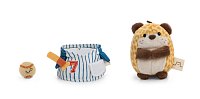 NICI plyš MyMochi Leopard Ichiro 8 cm s míčkem a kostýmem baseballového hráče, dárkové balení