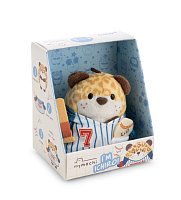 NICI plyš MyMochi Leopard Ichiro 8 cm s míčkem a kostýmem baseballového hráče, dárkové balení