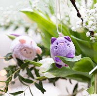 NICI MyMochi přívěsek Kočička Angy 5 cm, ležící