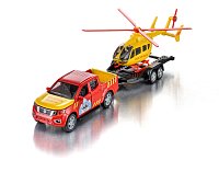SIKU Super - Horská záchraná služba Nissan Navara s vrtulníkem