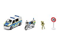 SIKU Super - VW T6 policajná dodávka s motorkou BMW