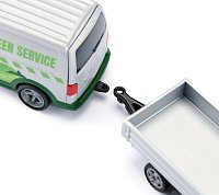 SIKU Super - VW T6 s přívěsem a zahradním traktorem