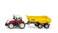 SIKU Blister - Traktor Steyr s výklopným prívesom Krampe