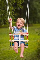Toddlers wooden swing
