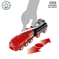 Vláčiková dráha s parnou lokomotívou