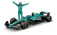 Bburago - RACE Formula F1 s figúrkou jazdca, Aston Martin AMR25 (2025) #14 Fernando Alonso,1:24