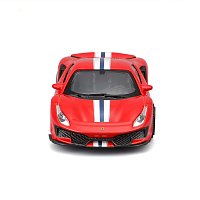 Bburago - RACE+PLAY, Ferrari 488 Pista, červená, 1:43