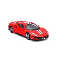 Bburago - RACE+PLAY, Ferrari 488 Pista, červená, 1:43