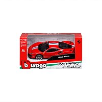 Bburago - RACE+PLAY, Ferrari 488 Pista, červená, 1:43