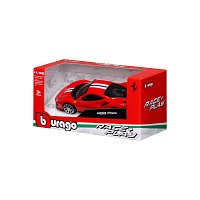 Bburago - RACE+PLAY, Ferrari 488 Pista, červená, 1:43