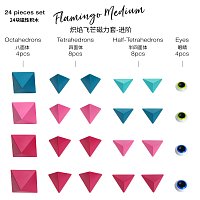 Stavebnice Trido - Flamingo Medium, 24 dílků