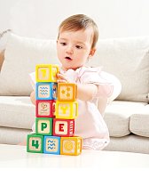 Grip-n-Stack - Dřevěné kostky se silikonem