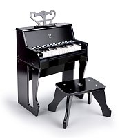 Piano se stoličkou, černé
