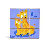 Kostkové puzzle - divoká zvířata