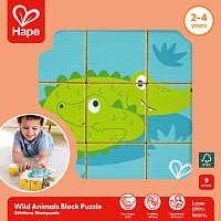 Kostkové puzzle - divoká zvířata