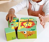 Kostkové puzzle - divoká zvířata