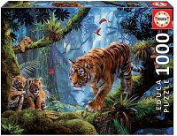 Puzzle 1000 dielikov - Tiger na strome