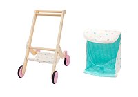 Dřevěný kočárek pro panenky Sweet Walks