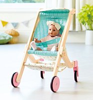 Dřevěný kočárek pro panenky Sweet Walks