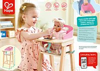 Dřevěná jídelní židlička pro panenky Sweet Treats