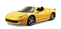 Bburago - RACE+PLAY, Ferrari 458 Spider, žlutá, 1:43