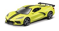 Bburago - STREET FIRE, 2020 Chevrolet Corvette Stingray Coupe, žlutá metalíza, 1:43