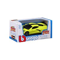 Bburago - STREET FIRE, 2020 Chevrolet Corvette Stingray Coupe, žlutá metalíza, 1:43