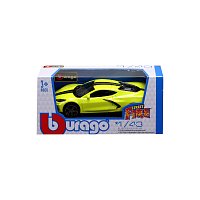 Bburago - STREET FIRE, 2020 Chevrolet Corvette Stingray Coupe, žlutá metalíza, 1:43
