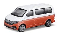 Bburago - STREET FIRE, 2020 Volkswagen T6.1 Transporter, bílá-oranžová metalíza, 1:43